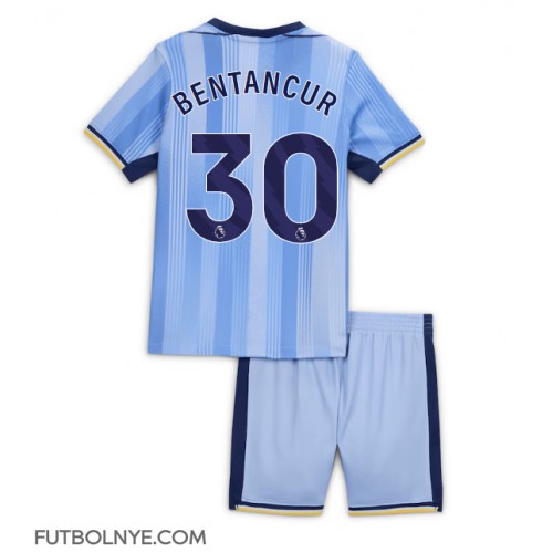 Camiseta Tottenham Hotspur Rodrigo Bentancur #30 Visitante Equipación para niños 2024-25 manga corta (+ pantalones cortos)